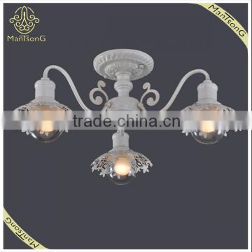 Antique Style Flower Surrounded Ceiling Lamp E27 Light Source