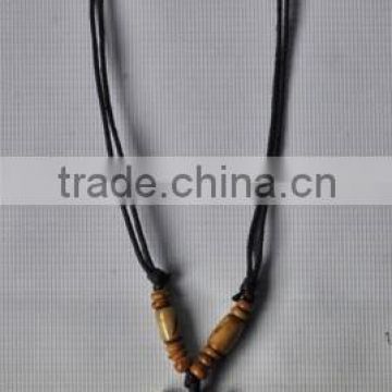 Bone Pandent with black necklace