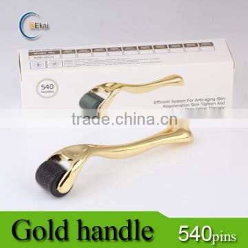 Premium Golden Derma Roller 0.2-3.0mm Free Travel Case