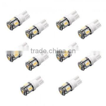 10 T10 White 5 LED 5630 SMD Side Wedge Turn Signal Light Bulb Lamp