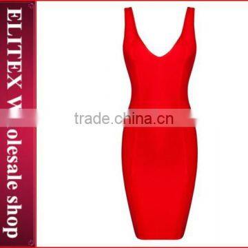 2015 Guangzhou bandage dress wholesale red backless