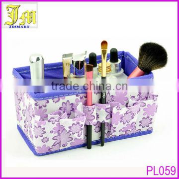 5 Colors Available Fabric Folding Beauty Cosmetics Storage Box Desktop Organizer Case For Jewelry Toys Cheapest Price