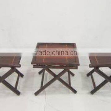 Set of bamboo table and chairs, high quality bamboo furniture made in Vietnam