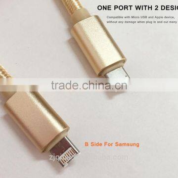 2 IN 1 USB Data Transfe Cable For iphone Samsung 2016 New Hot Products