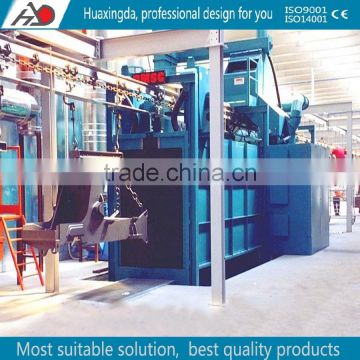 High quality continuous overhead conveyor chain shot blasting machine