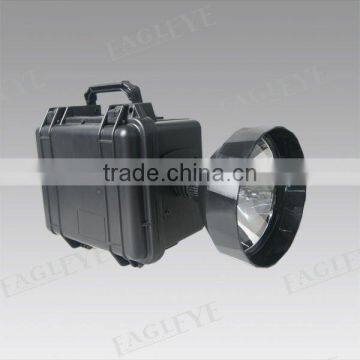 Guangzhou factory rechargeable 12V7AH rechargeable rotating halogen spotlight with locking switch cover