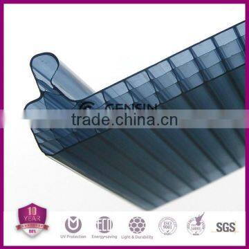 4-wall Rectangle U-lock polycarbonate hollow sheet 6/8/10mm