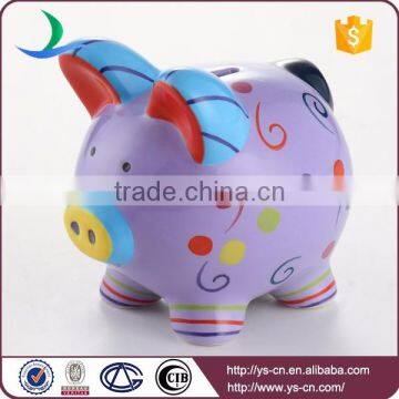 YScb0001-10 New birthday gift pretty hand painted ceramic piggy bank