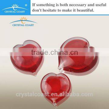 Red heart shaped glass stones cheap gift items,gifts the mother day