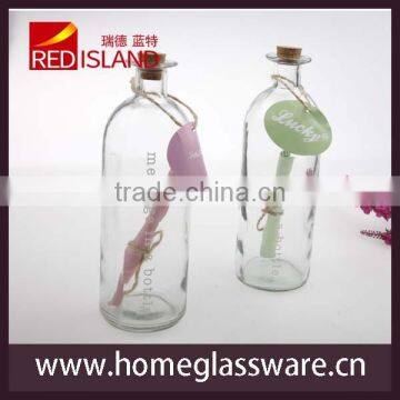 Wholesale glass message bottle with cork/ Wishing Bottles