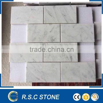 carrara white marble mosaic tile