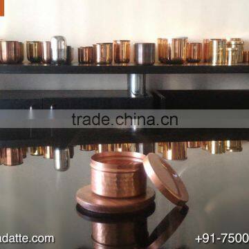 Hammered Copper Candle Jar With id photo-2