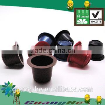 Eco-friendly plastic empty nespresso compatible coffee capsule