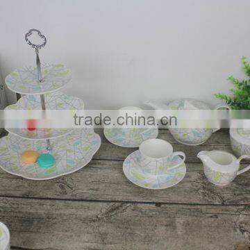 Stocked,Eco-Friendly Feature and porcelain tableware tea set