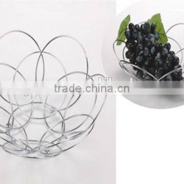 Wholesale Steel Wire Vegetable Basket,Fruit Holder With Plastic Tray photo-5