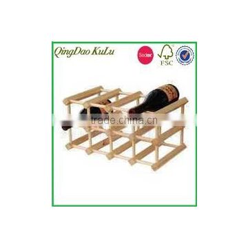 eco friendly pine wood red wine hold shelf