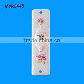 Beautiful Flower Decoration Ceramic Mezuzah