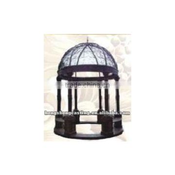 Antique outdoor round metal gazebo