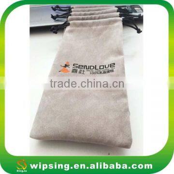 Wholesale Customized Grey Velvet Pouches With Drawstring photo-2