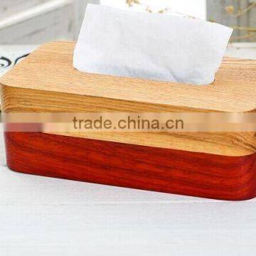 Solid wooden tissue box