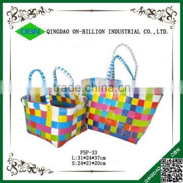 Cheap Reusable and Durable PP Woven Shopping Basket for Sale photo-3