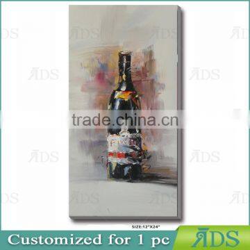 Handmade Wine Bottle Abstract Oil Painting photo-6