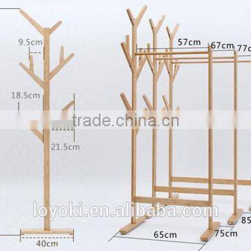 New Design Solid Beech Wood Coat Rack Hat Purse Display Stand With Shoe Bench Entry Way Coat Rack photo-4