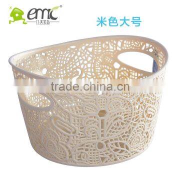 Lace Design Plastic Basket, Lace Baskets, Plastic Round Shape Basket photo-3