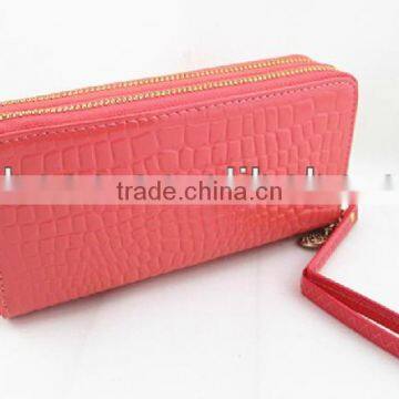 Ladies' croco Fashion PU Leather Wallet