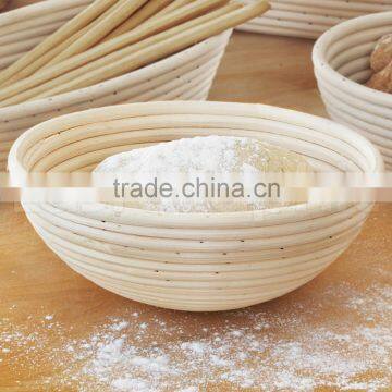 Clear rattan bannetons, Round rattan bread proofing baskets