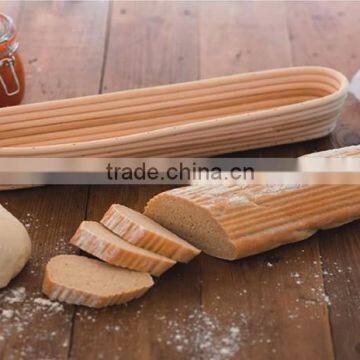 Long rattan bannetons, Clear rattan bread proofing baskets