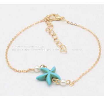 Anchor pearl jewelry chain anklets