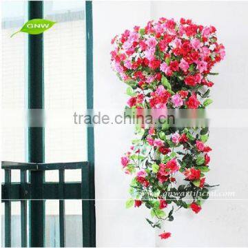 GNW FLV08 Artificial Hanging Flower Vine Fabric Leaf Silk Blossom for Home Wedding Decoration