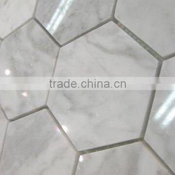 MM-CV242 Cheap Floor Decor Stone Natural Hexagon Marble Mosaics and Tiles photo-2