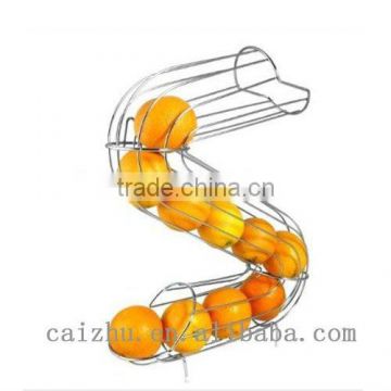 S SHAPE APPLE HOLDER ORANGE STORAGE KITCHEN METAL FROM CAIZHU