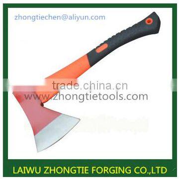 Hand outdoor tool broad plastic coated handle axe