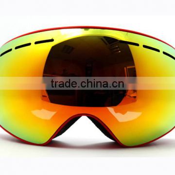 TPU frame and smoke REVO red lens snowboard goggles