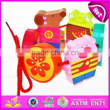 2015 Wooden Happy Threading Toys for Kids,Children DIY Hand Threading Toy,Threading Educational Kids Wooden Blocks Toy W11E041 photo-3