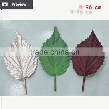 2016 PU Big Artificial Leaves for Home Decoration Artificial Green Leaves photo-3