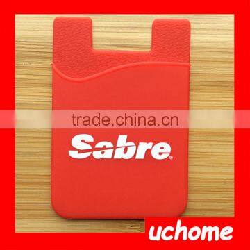 UCHOME 2016 Custom Color Silicone Credit Card Holder on Mobile Phone/Silicone Stick on Cardholder photo-5