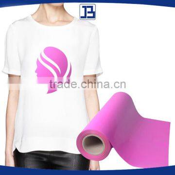 Jiabao Easyweed Heat Transfer Vinyl Roll , IRON ON T-shirt Heat Transfer, Craft Garment, Pink