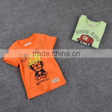 Wholesale 2-6 years old baby t shirt little monkey printing casual tee shirts