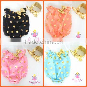 Children Toddler Summer Floral Fancy Baby Rompers With Headbands photo-6