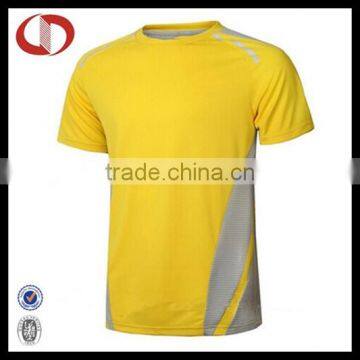 Yellow blank men soccer jersey from china