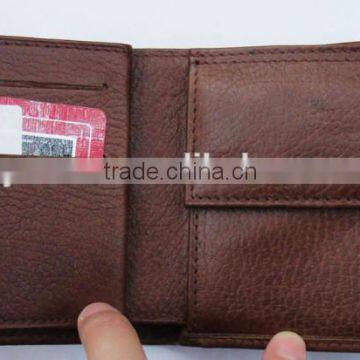 Fashion Coffee Cowhide Skin Real Leather Purse Wallet Men photo-4