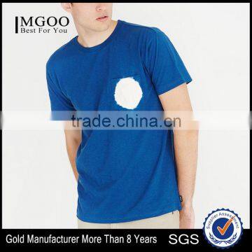 MGOO New Launched 50/50 Polyester Cotton T Shirt Mens Streetwear Tie Dye Pocket T-shirt