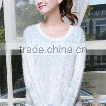 2016 Knitting Lady Beautiful Light Blue Christmas Sweaters Uglysweaters Design for Women photo-2