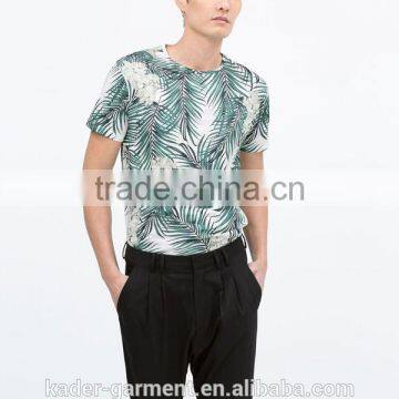 New Collection Korean Floral Print T Shirt, Mens Sublimation T Shirt, Beach Wear photo-2