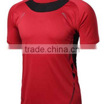 Outdoors New Arrival Mens Short Sleeve Dry Fit Running T Shirt Wholesale Polyester photo-3