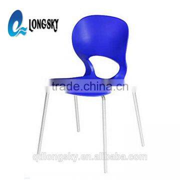 LS-4029 Popular Plastic Stackable Armless Chairs Best Price Top Supplier Wholesale Plastic Chairs With Steel Legs photo-5